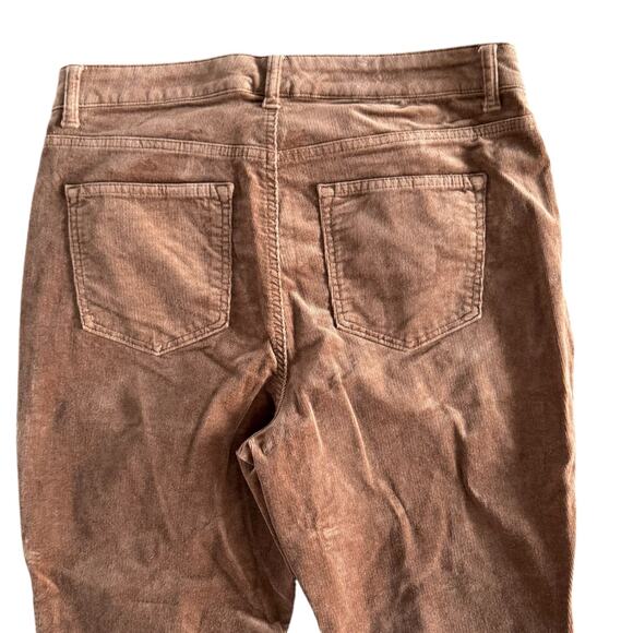 Talbots Women's Petite Corduroy Straight Leg Pants - Curvy Fit Medium Brown - 8P - Picture 5 of 7